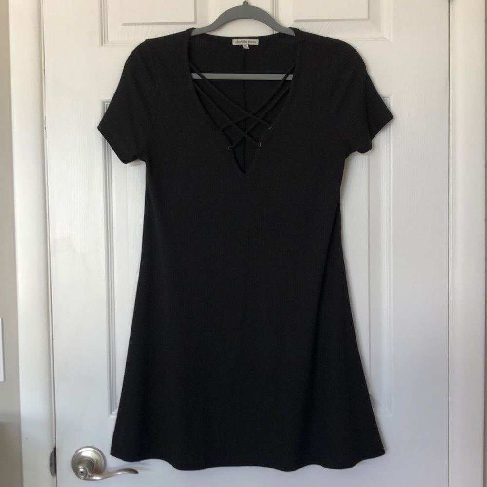 Ribbed black dress
